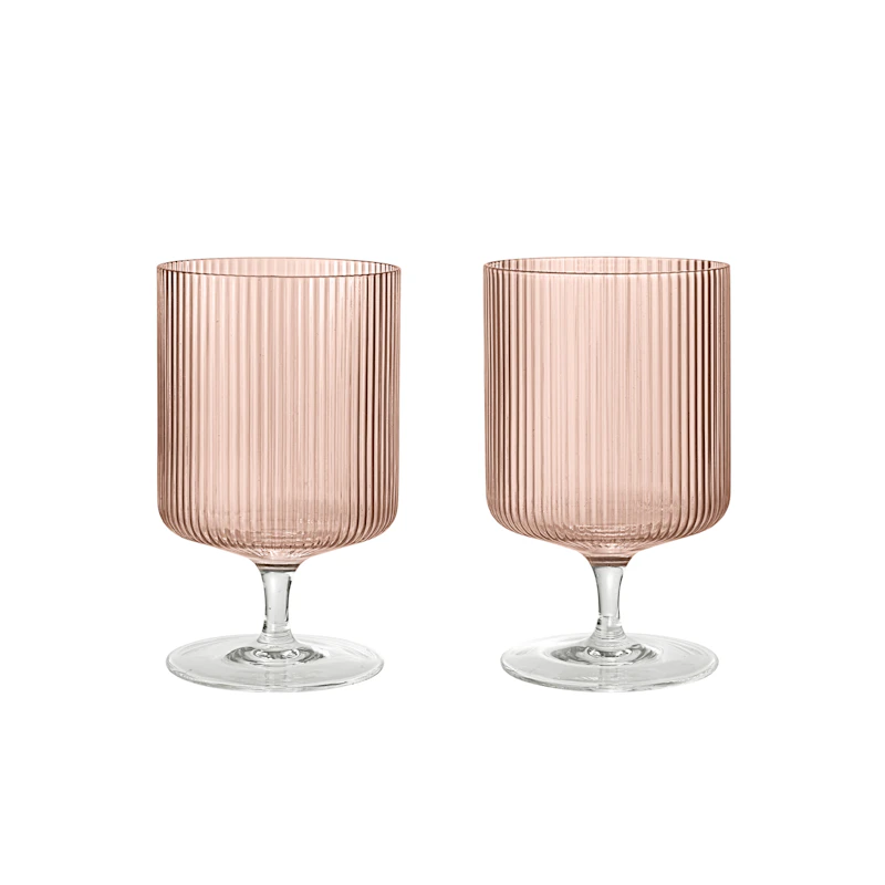 Ripple Wine Glass 2-pack, Blush