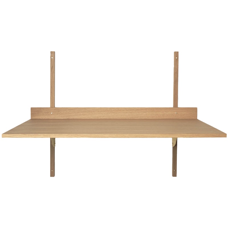 Sector Desk 87x45 cm, Oak/Brass