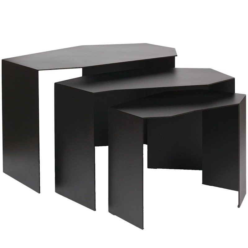 Shard Cluster Coffee Table 3 Pieces Black