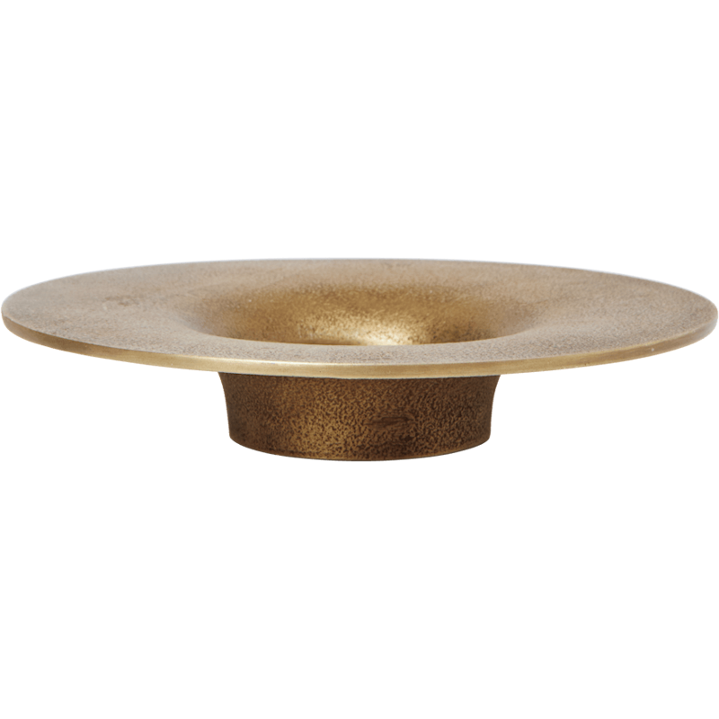 Soothe Block Candle Holder, Brass