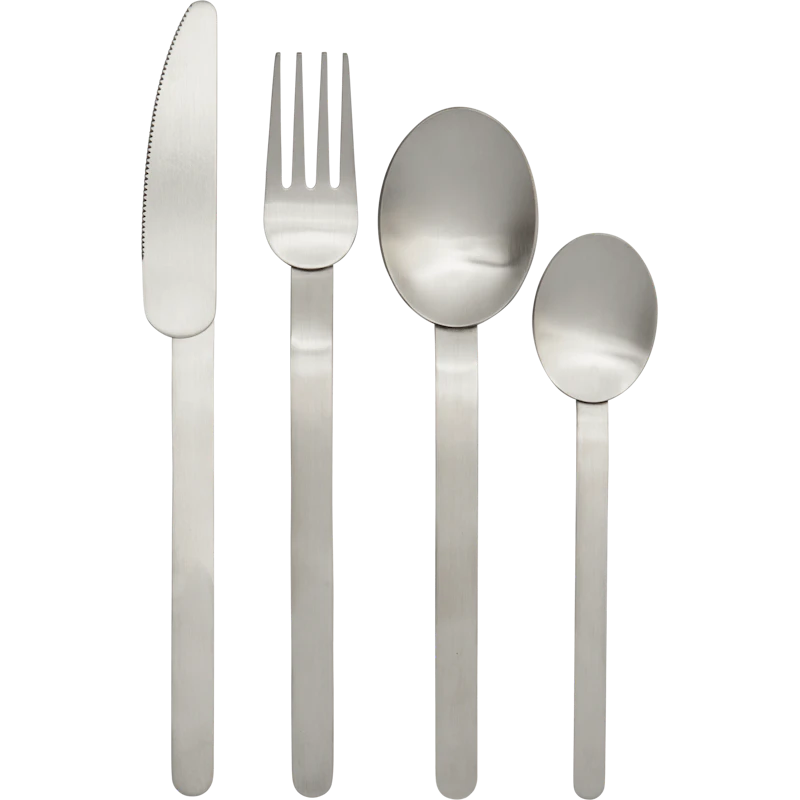 Stelo Cutlery Set 4-pack, Brushed Stainless steel
