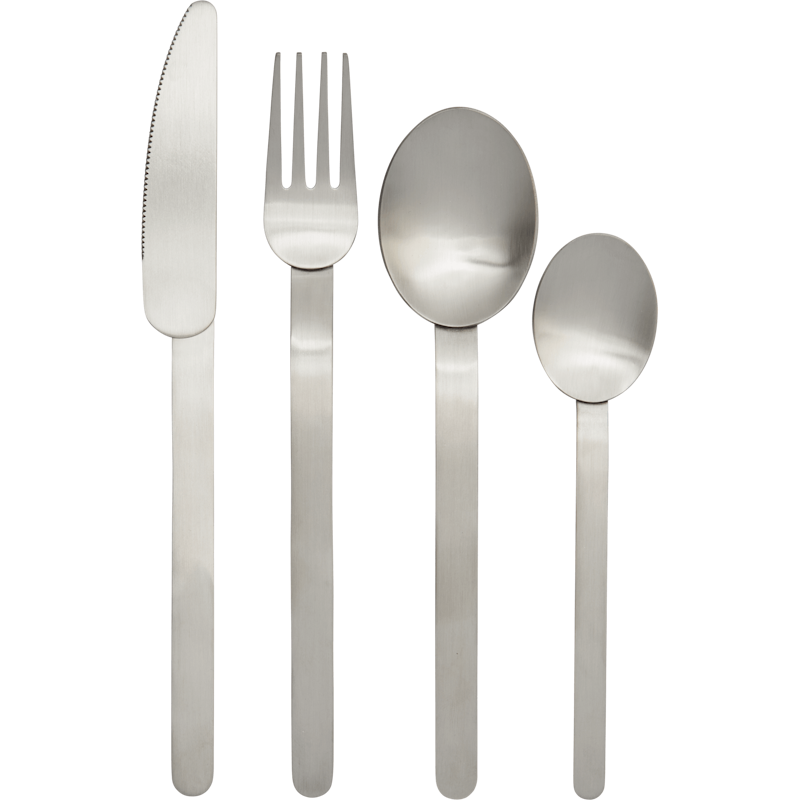 Stelo Cutlery Set 4-pack, Brushed Stainless steel