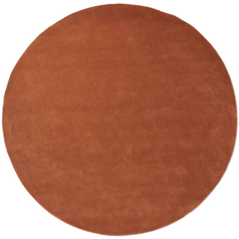 Stille Tufted Rug Ø240 cm, Red Brown