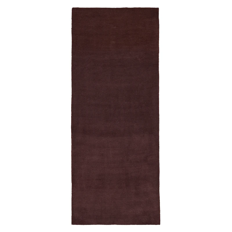 Stille Wool Rug 80x200 cm, Dark Pecan