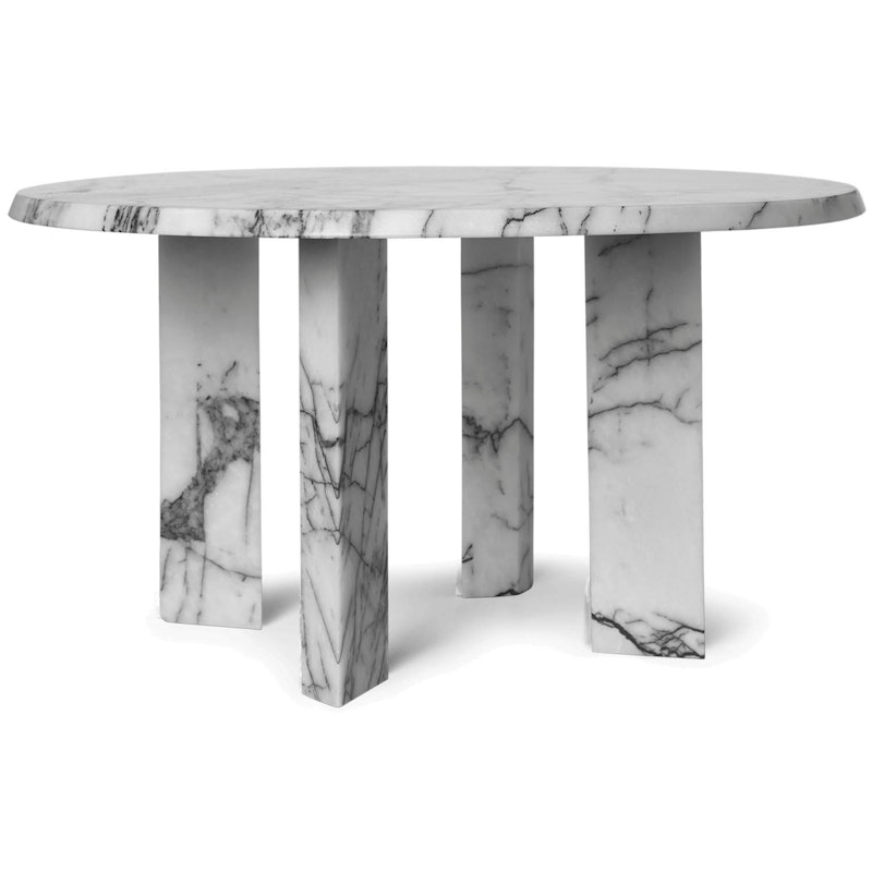 Taula Coffee Table Ø67 cm, White / Charcoal