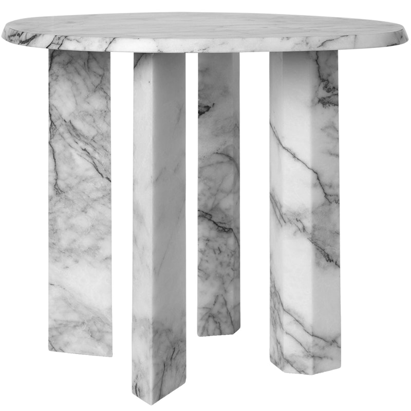 Taula Side Table Ø54.4 cm, White / Charcoal