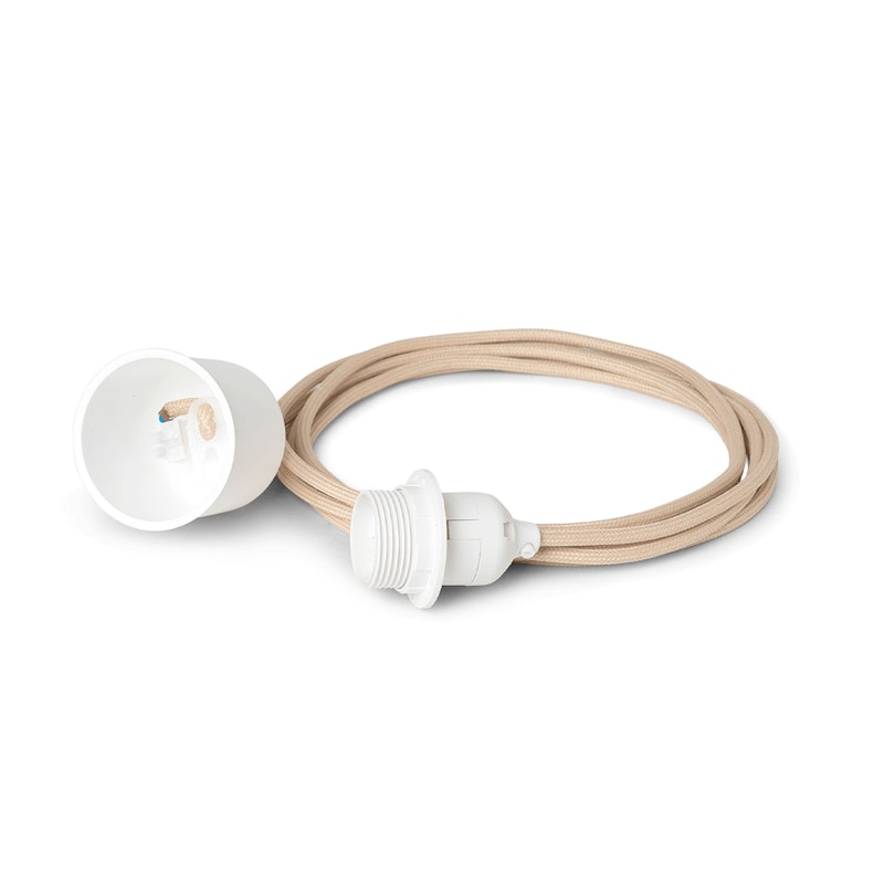Textile Cord Pendant Lamp Sand 2 m
