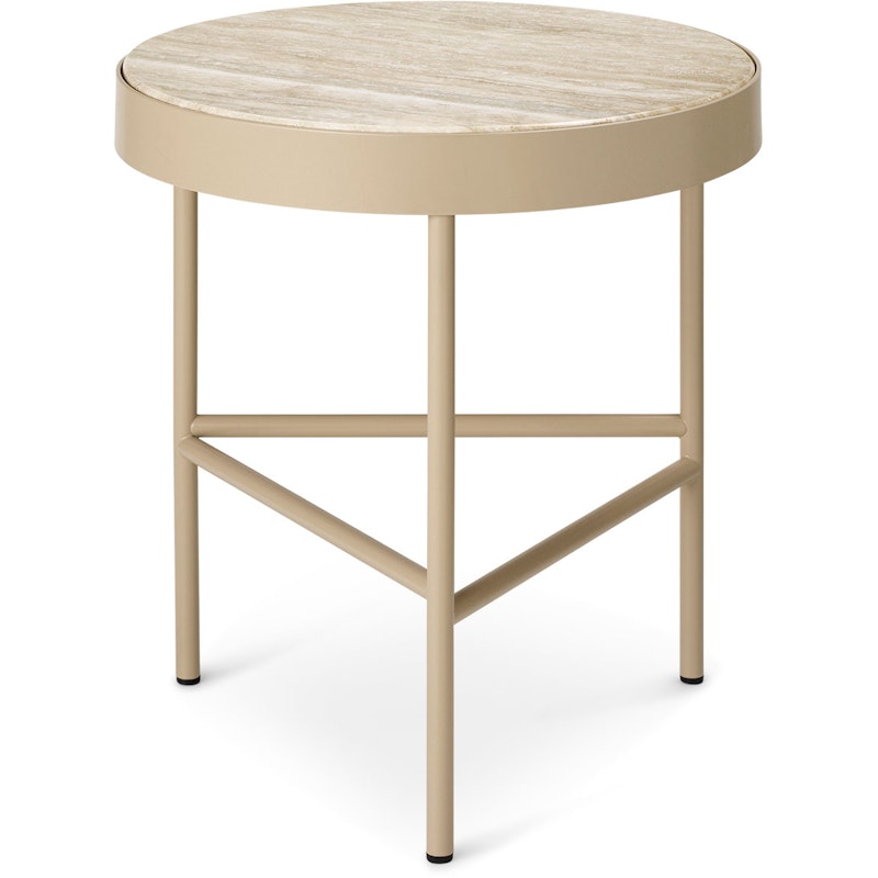 Travertine Side Table Cashmere Ø40 cm