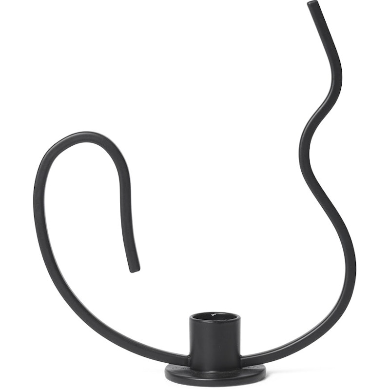 Valse Candlestick Black, 18 cm