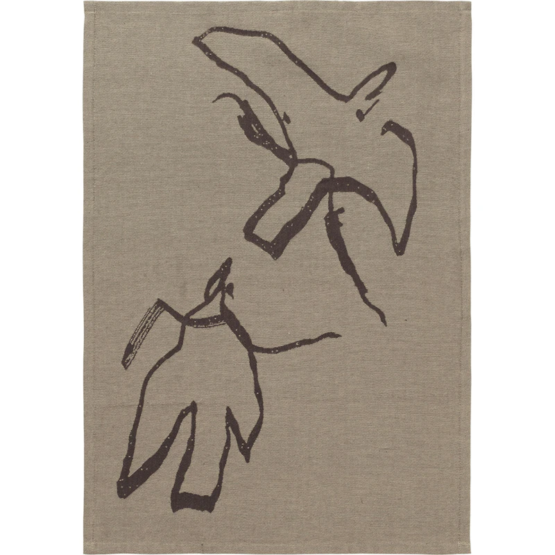 Vuelo Tea Towel 50x70 cm, Elm Green / Coffee