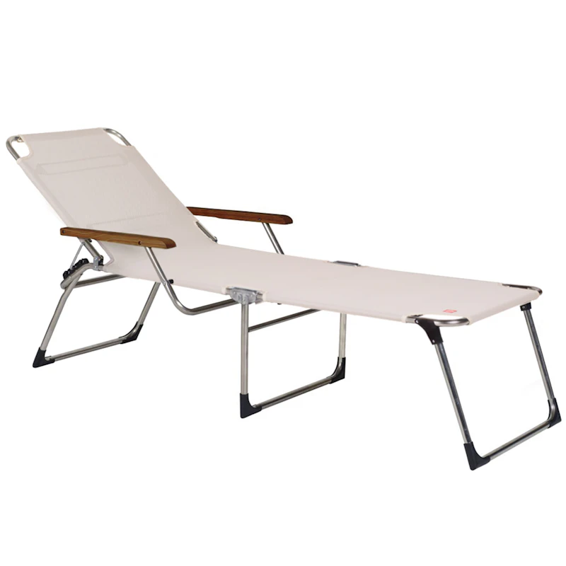 Amigo Sunbed With Armrests, Beige