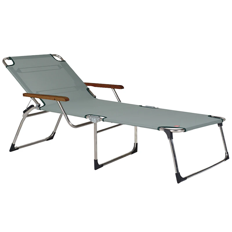 Amigo Sunbed With Armrests, Sage Green