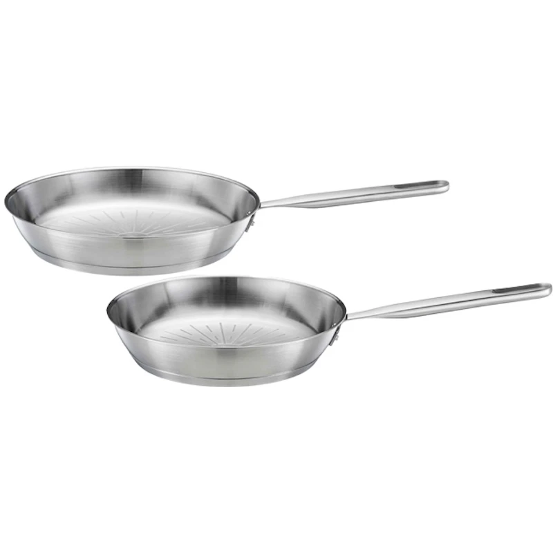 All steel Pure Frying Pan Set 24 + 28 cm
