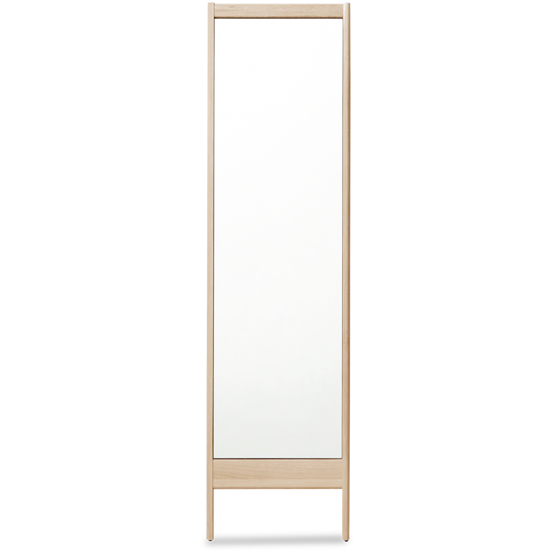 A Line Mirror 52x195 cm, White Oiled Oak
