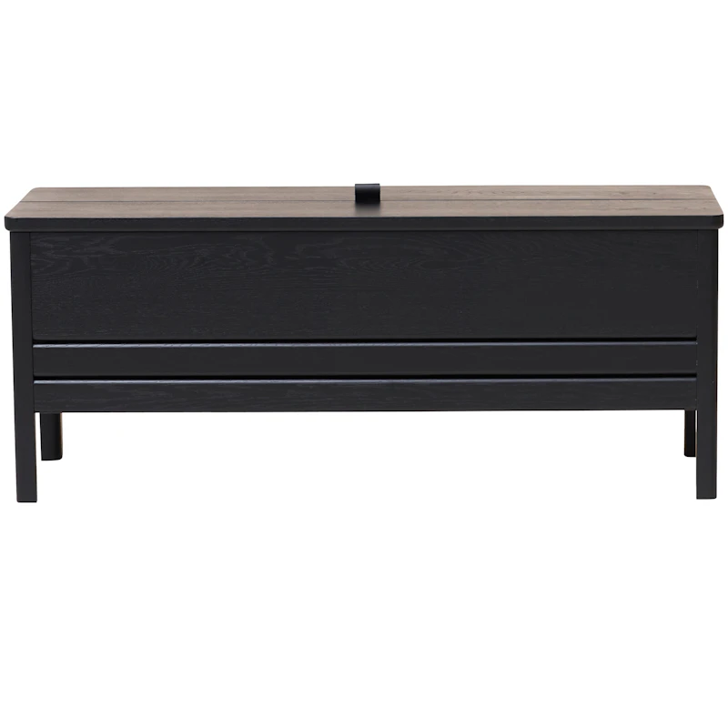 A Line Storage Bench 111 cm, Black Oak