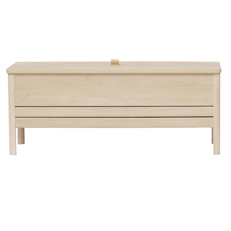 A Line Storage Bench 111 cm, White Oak