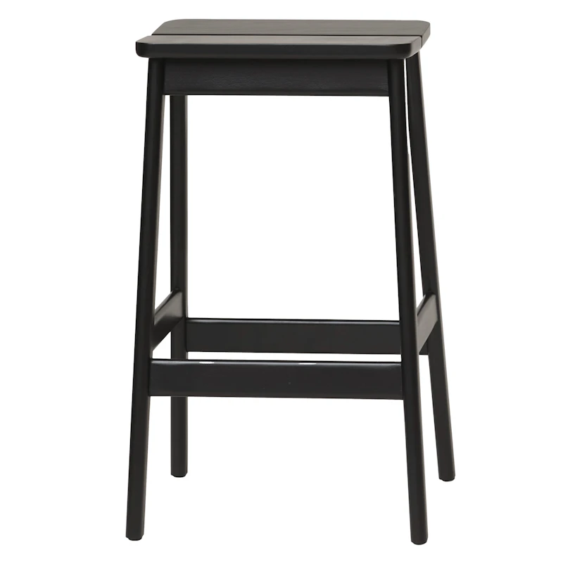 Angle Barstool 65 cm, Black stained Beech
