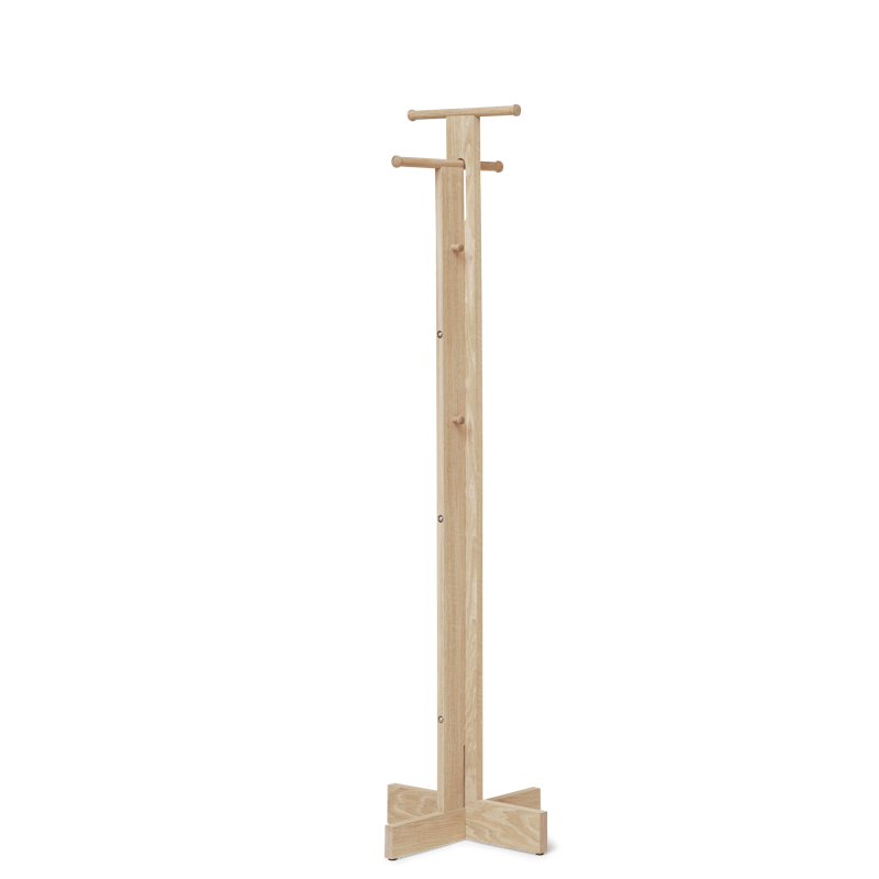 Foyer Coat Hanger, White Oiled Oak