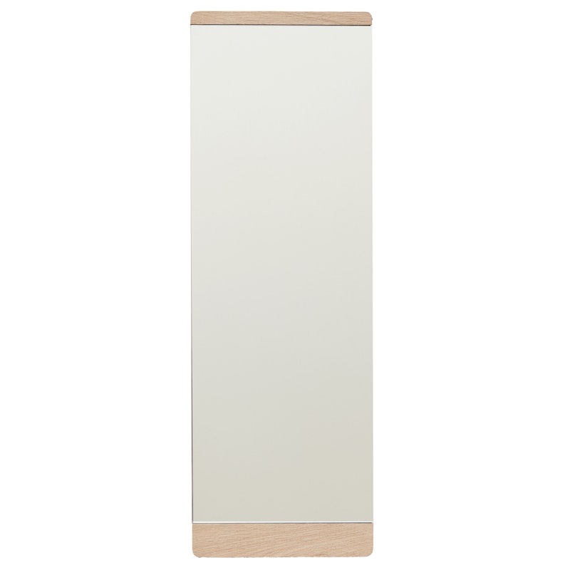 Rim Wall Mirror 35x105 cm, White Oiled Oak