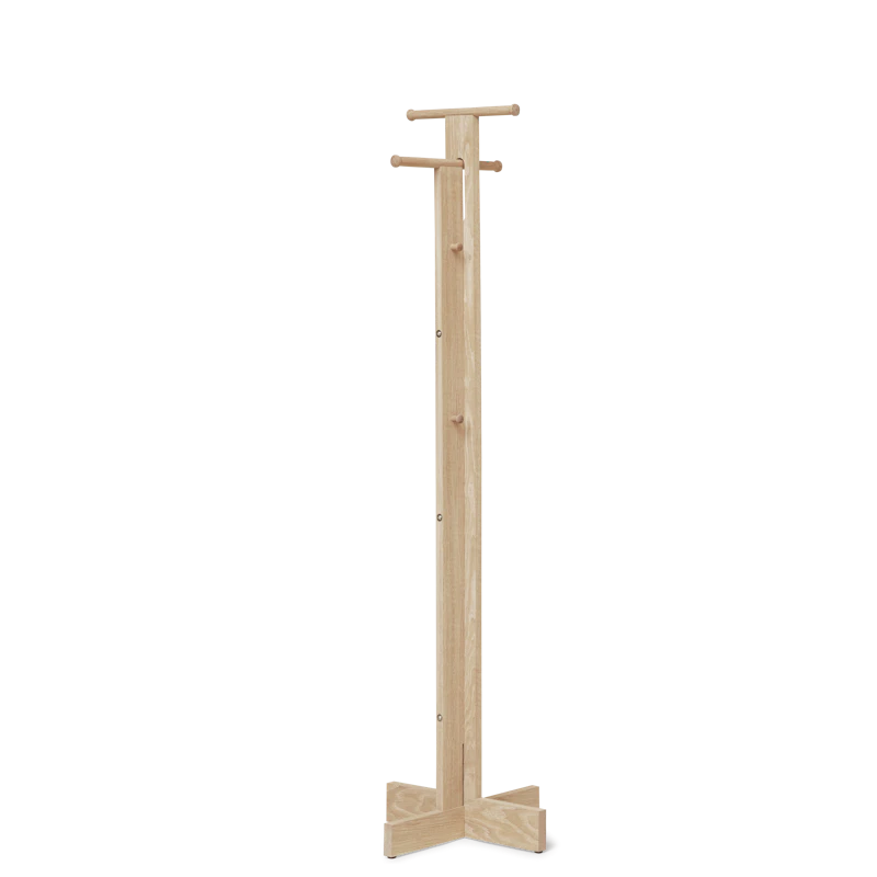 Foyer Coat Hanger, White Oiled Oak