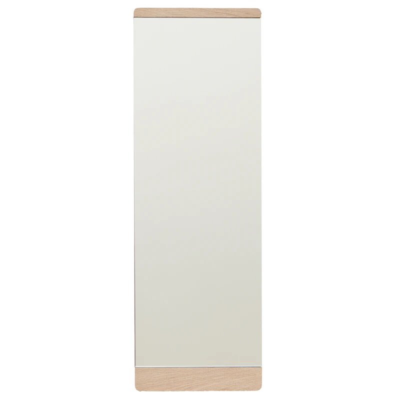 Rim Wall Mirror 35x105 cm, White Oiled Oak