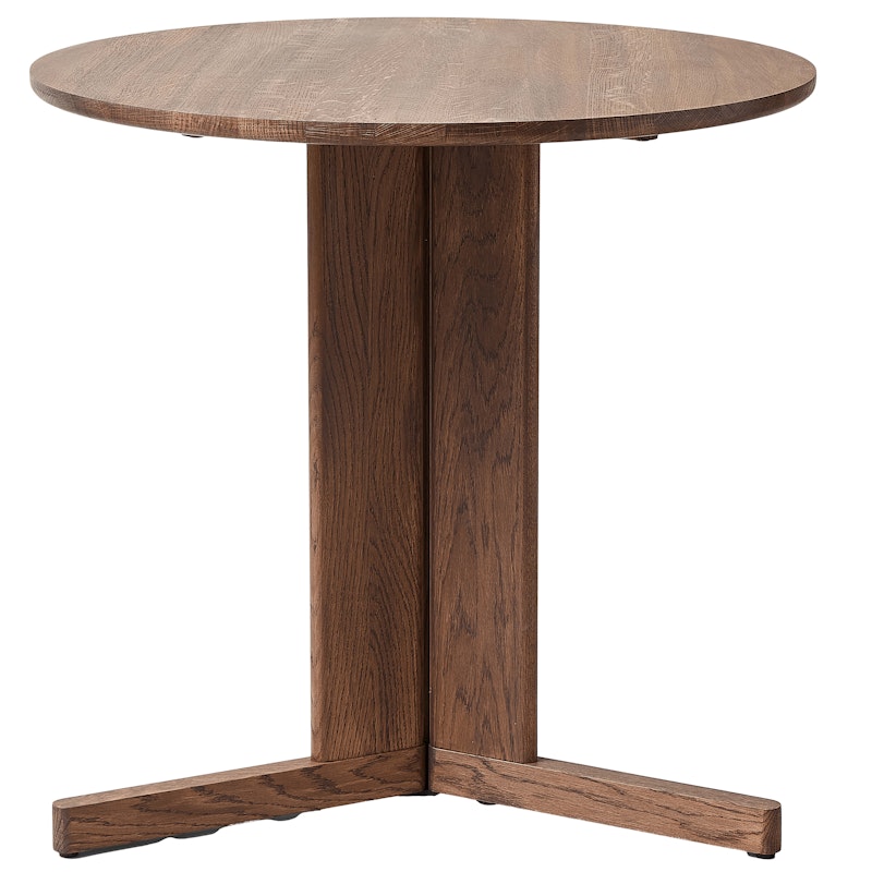 Trefoil Table 75 cm, Smoked Oak