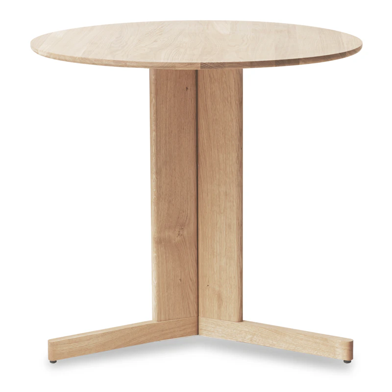 Trefoil Table 75 cm, White Oiled Oak