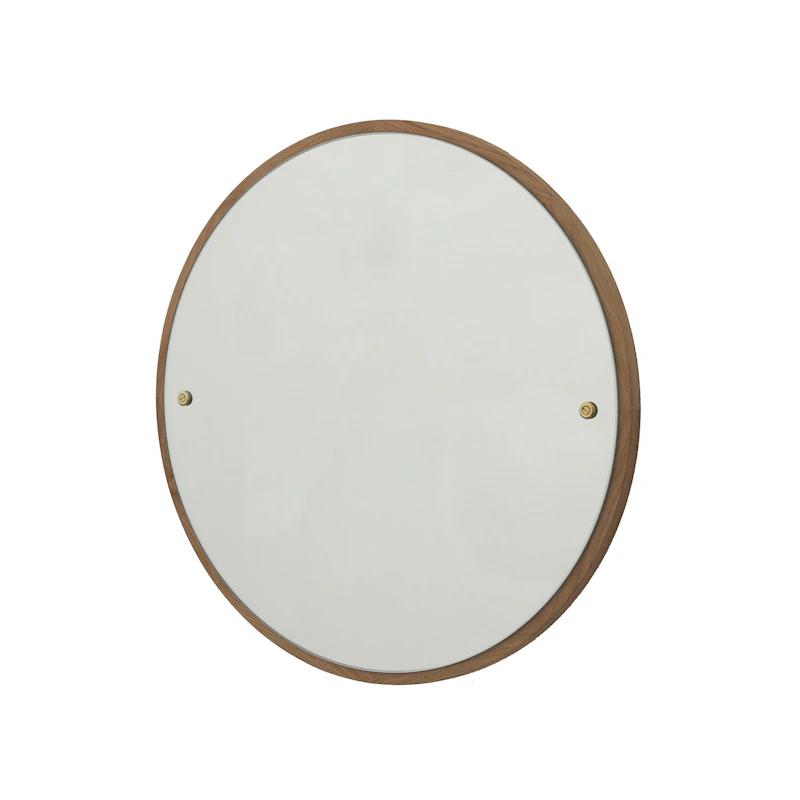 Circle Mirror S, Oak/Brass