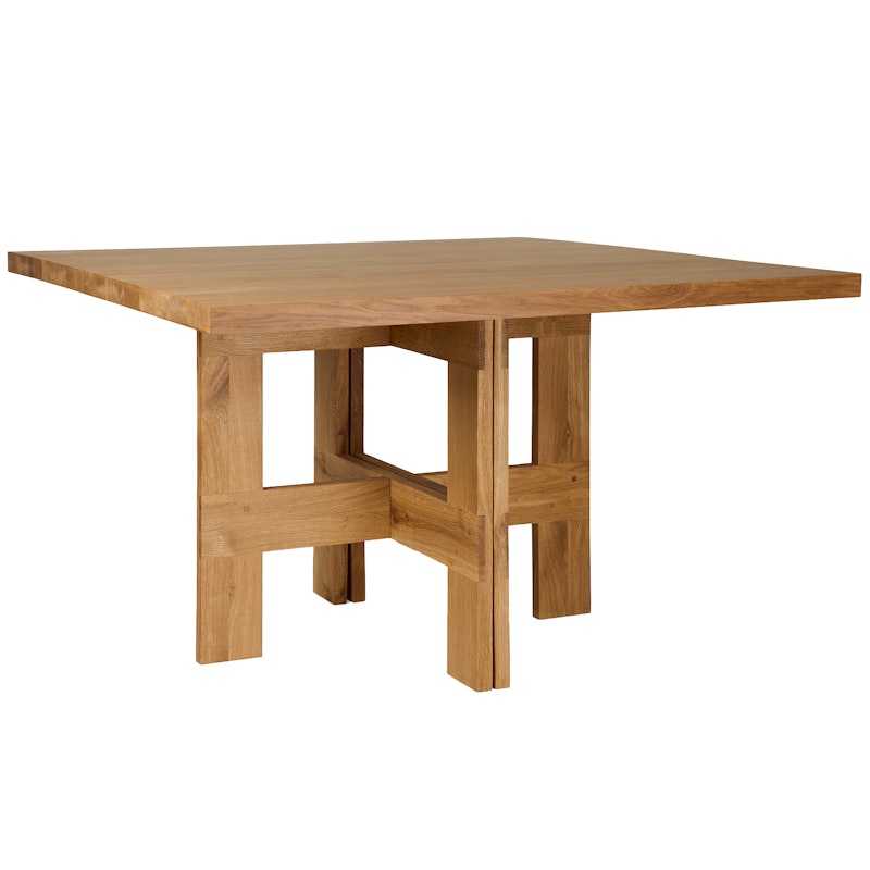 Farmhouse Trestle Dining Table Oak, 120x120 cm