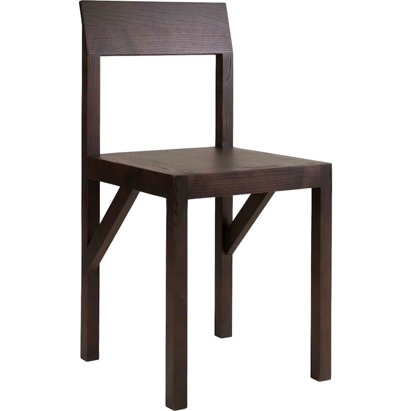 Bracket Dining Chair, Dark stained Ash