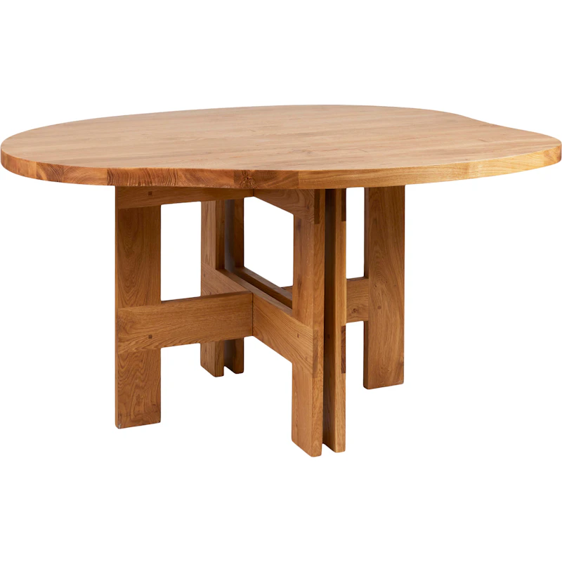 Farmhouse Dining Table 140 cm, Natural Oak