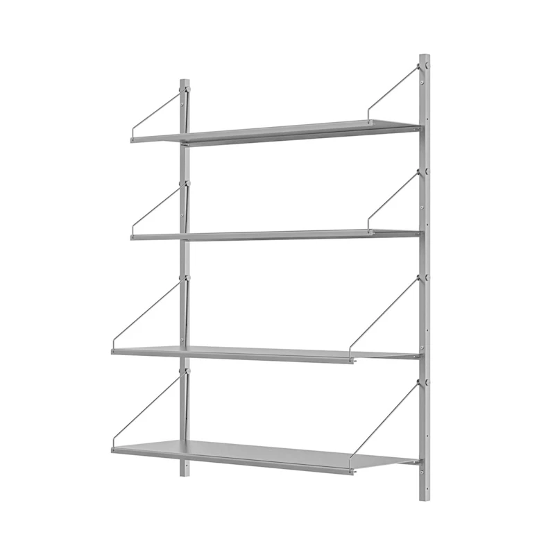 Library Shelf 108x82,5 cm, Stainless Steel
