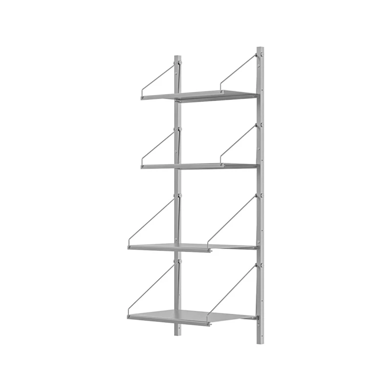 Library Shelf 108x42,5 cm, Stainless Steel
