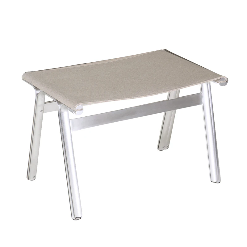 Union Stool, Aluminium / Sandstone Linen