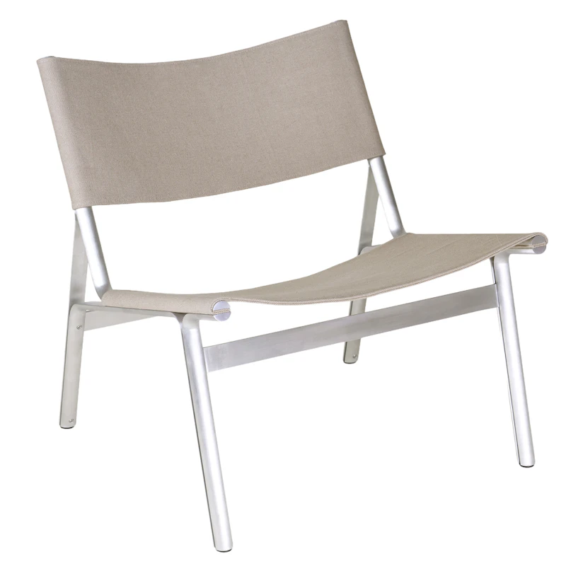 Union Armchair, Aluminium / Sandstone Linen