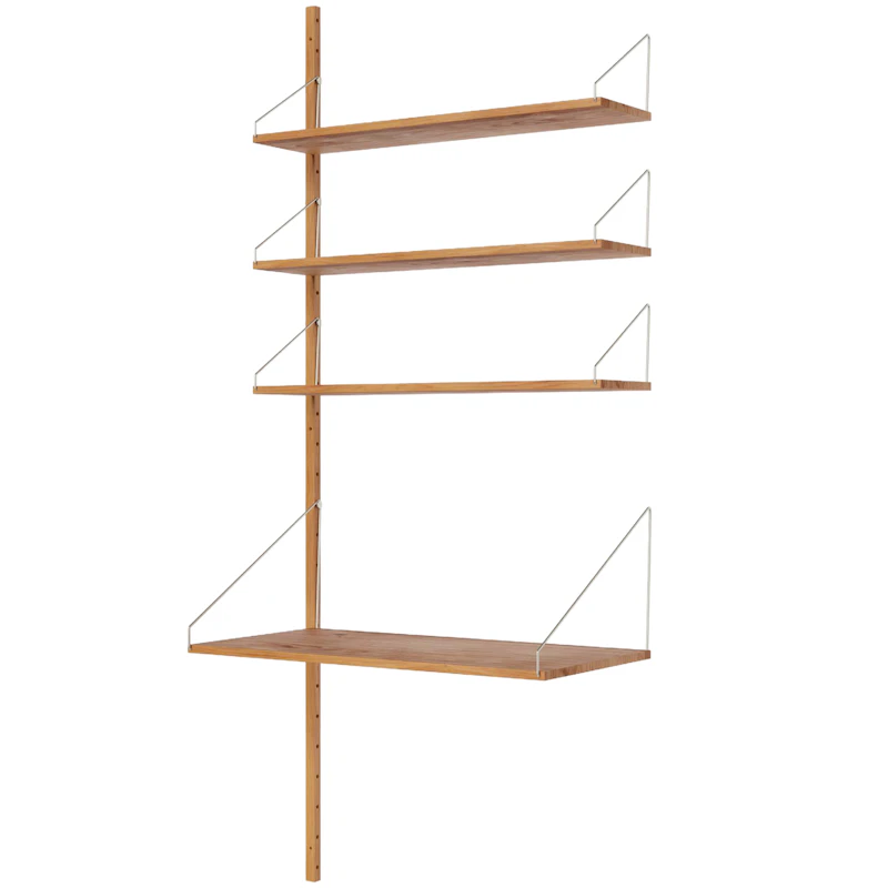 Library Add-On Shelf 185x80 cm, Oak