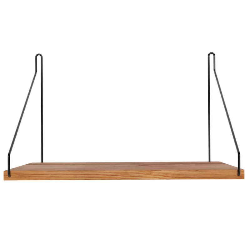 Single Shelf 27x40 cm, Black / Oak