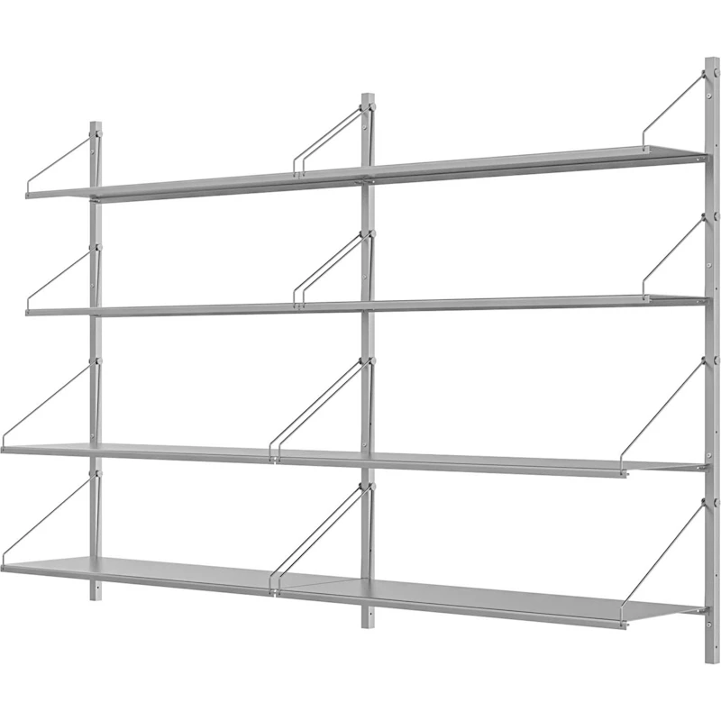 Library Shelf 108x163 cm, Stainless Steel