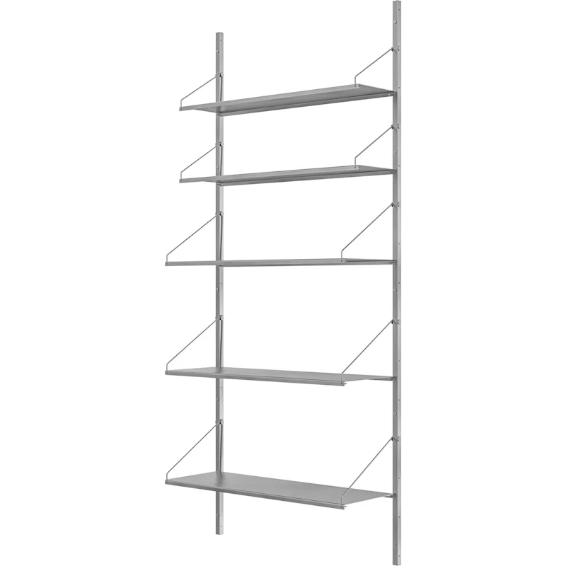 Library Shelf 185x80 cm, Stainless Steel