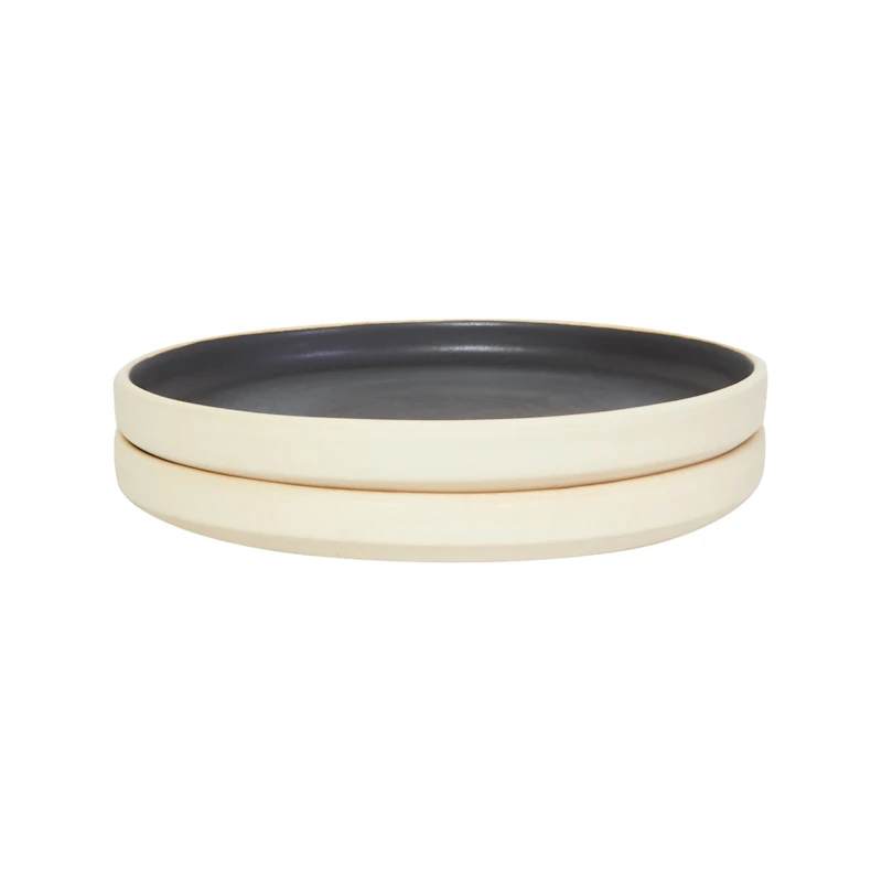 Otto Plates 2-pack Ø19 cm, Black