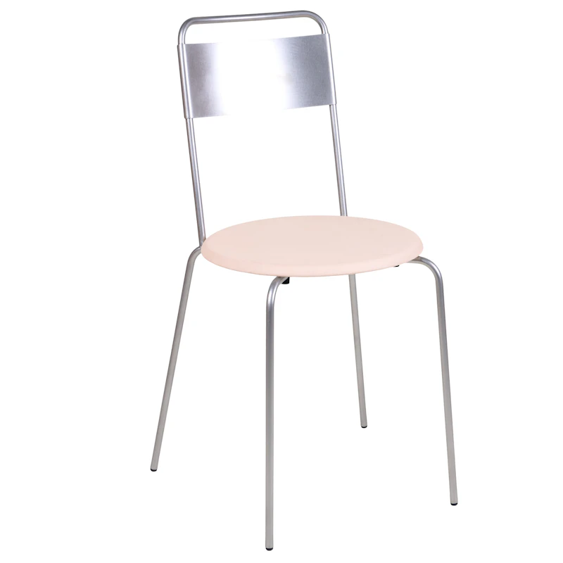 Petit Rond Chair, Stainless Steel / Leather