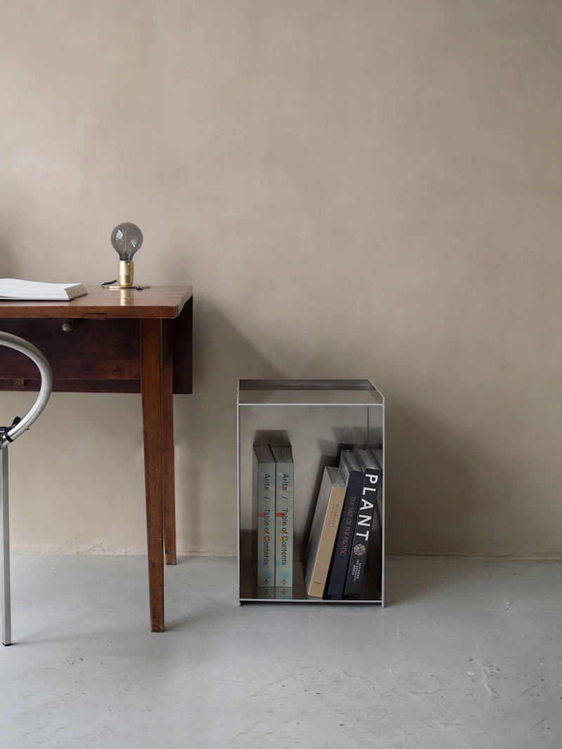 Rivet Box Side Table, Aluminium from Frama | RoyalDesign.co.uk