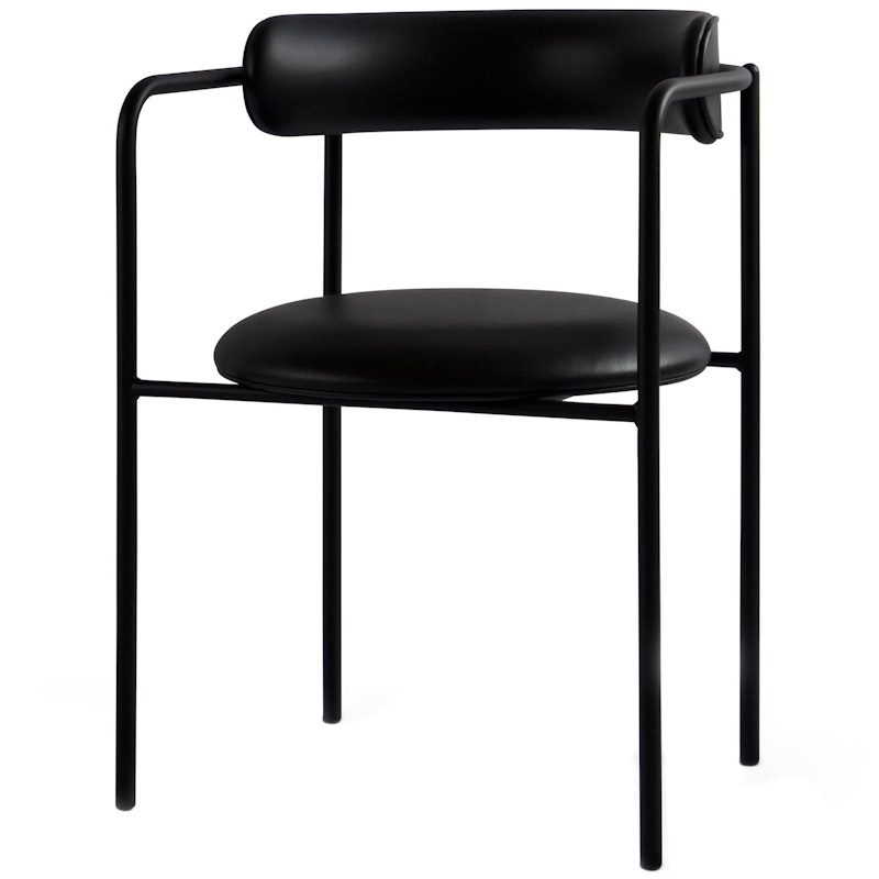 FF Armchair, Black Leather / Black