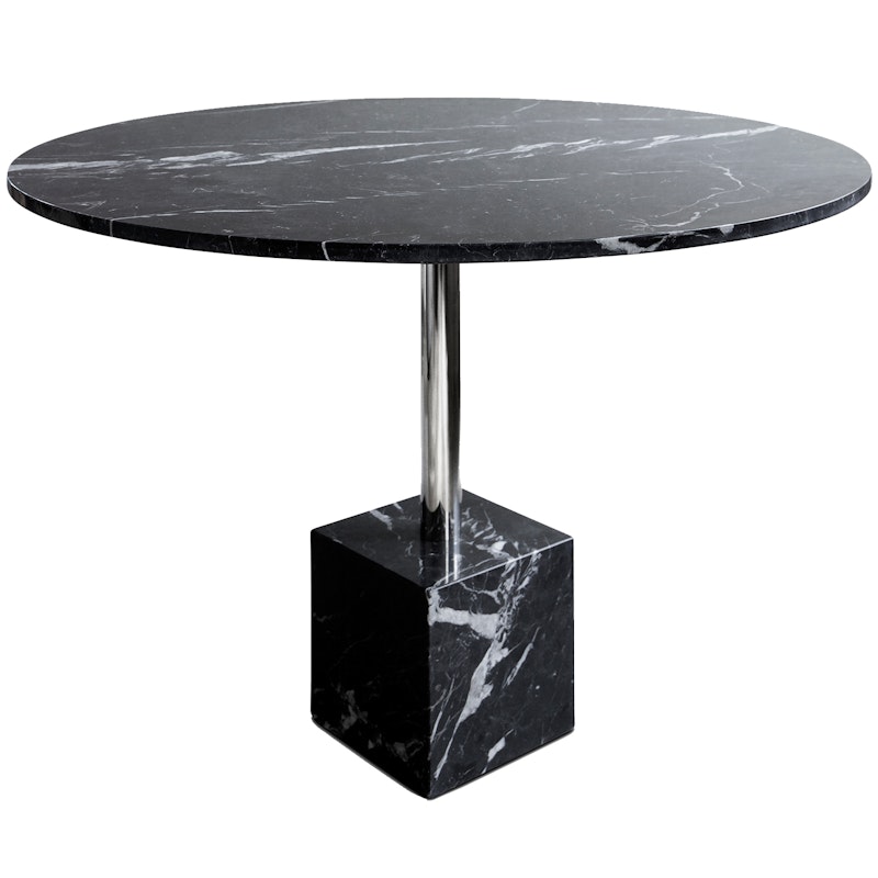 Knockout Dining Table Ø110 cm, Black Marble