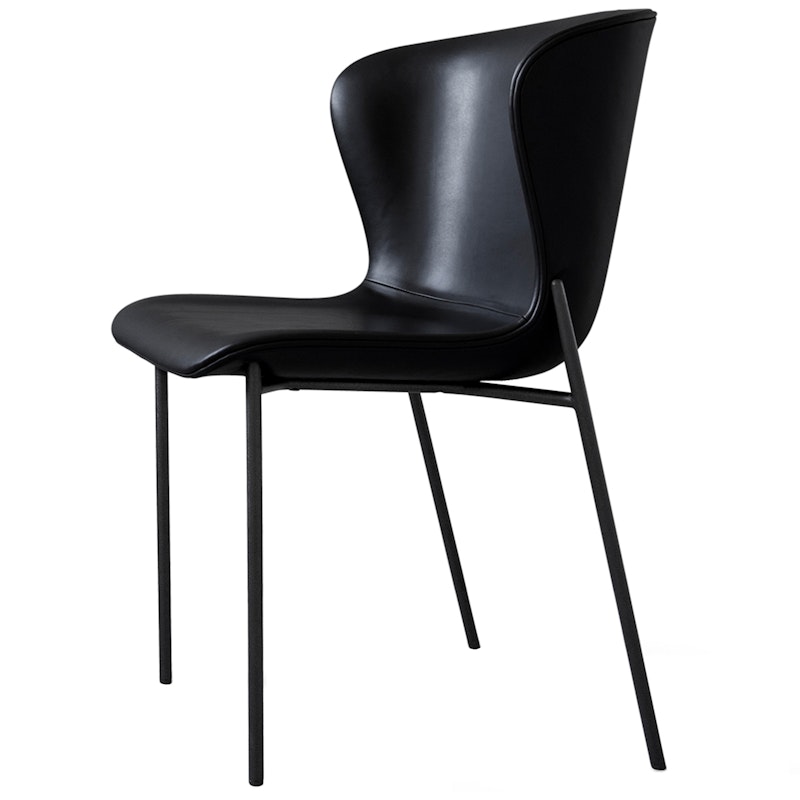 Pipe Chair, Black Leather / Black Steel