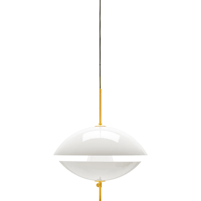 Clam Pendant White / Brass, 500 mm