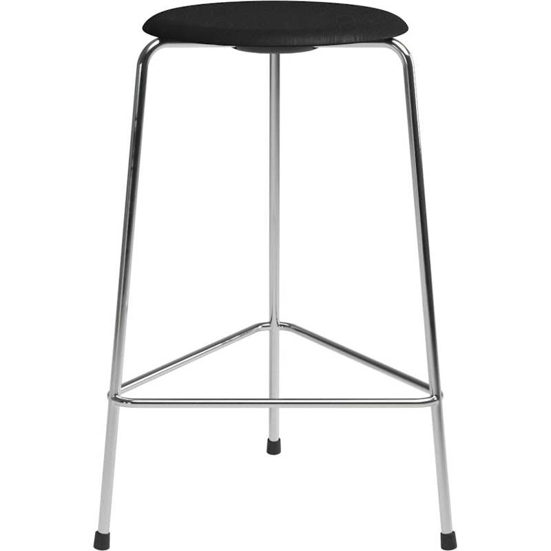 High Dot Bar Stool, Black Ash / Chrome