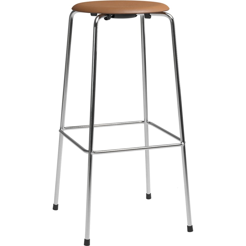 High Dot™ Bar Stool With 4 Legs 76 cm, Chrome / Brown