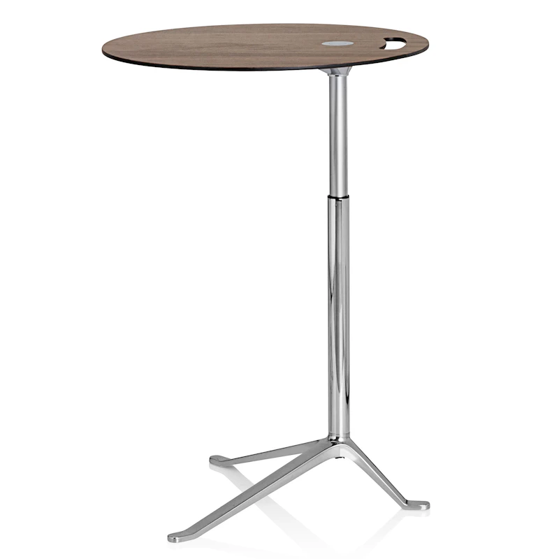 Little Friend KS11 Side Table, Chrome / Walnut