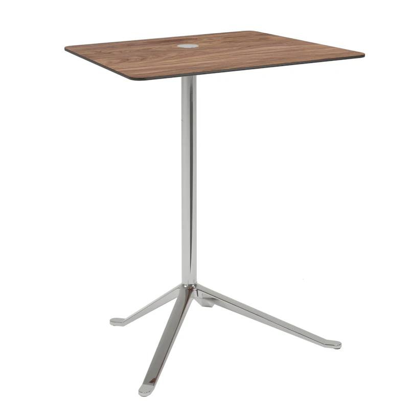 Little Friend KS14 Side Table, Chrome / Walnut